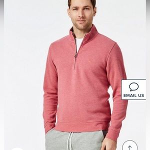 Brooks Brothers Men’s Salmon Half Zip Pullover Sweater, size XL